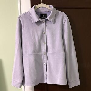 Bagatelle Women's Lavender Button Down Shirt